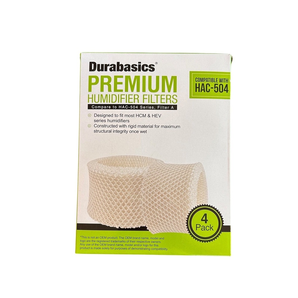 Durabasics 2/4 Pack Humidifier Filters Compatible with HAC-504 Series Filter A